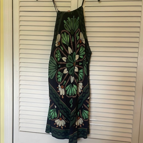 FARM Rio Black and Green Patterned Mini Dress - Picture 1 of 3